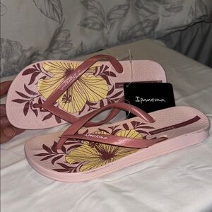 Ipanema Pink Floral Sandals